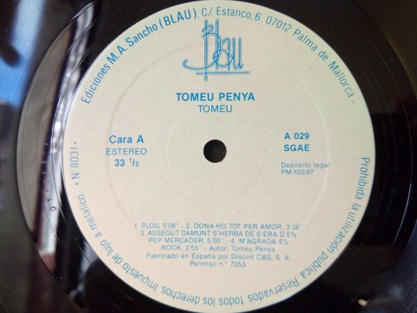 Tomeu Penya: Tomeu | vinyl records spanish folk-rock | VINITROLA @ viniyl records shop