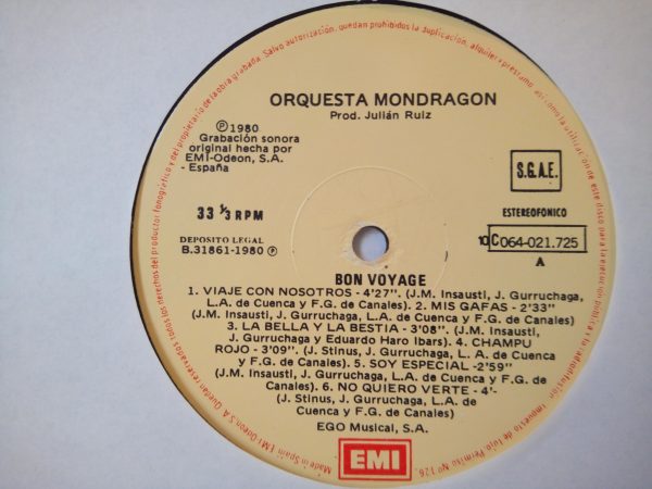 Orquesta Mondragón: Bon Voyage | Pop Rock records Barcelona Store | Records stores Barcelona (pop rock) | Spanish pop-Rock vinyl records @VINITROLA vinyl records Shops